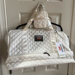 Travel Bag, Weekender Bags for Women, Personal Item Travel Bag Medium Ivory